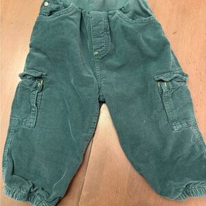Baby Boden Green Corduroy Cargo Pants